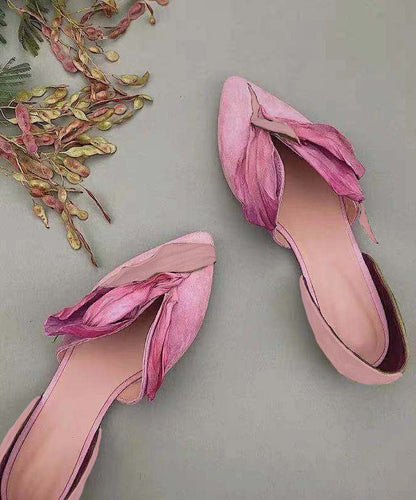 Kvinders Håndlavede Ballerinaer med Blomsterdetaljer 0