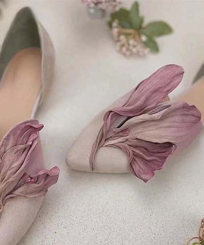 Kvinders Håndlavede Ballerinaer med Blomsterdetaljer 5