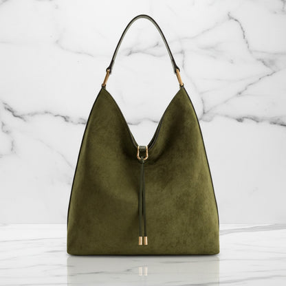 Kvinders Hobo Taske med Snøredetaljer Slouchy Design 4