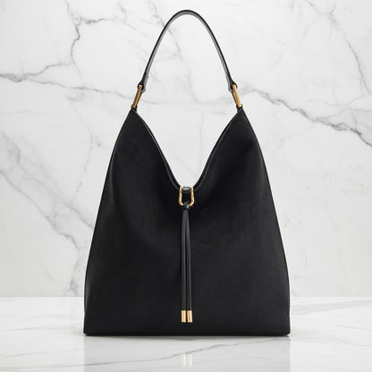 Kvinders Hobo Taske med Snøredetaljer Slouchy Design 6