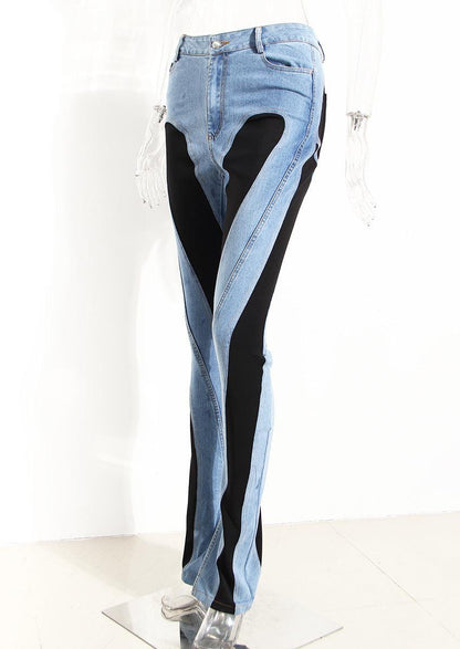 Kvinders Høj Talje Jeans Slank Fit Strækbart Materiale 2