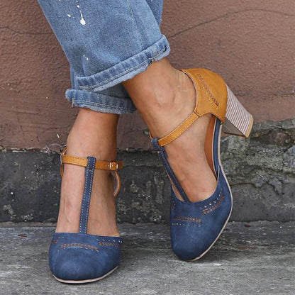 Kvinders Høje Hæle med Stilfuldt Design og Skridsikker Sål 2