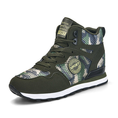 Kvinders Høje Sneakers Camouflage Stil 0
