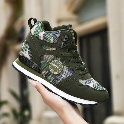 Kvinders Høje Sneakers Camouflage Stil 3