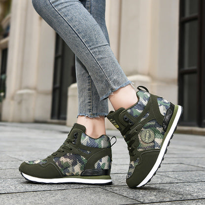 Kvinders Høje Sneakers Camouflage Stil 4