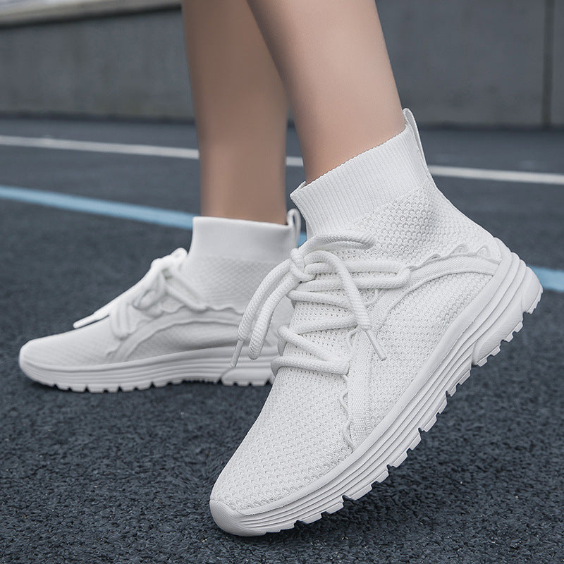Kvinders Høje Sneakers med Innovativt Snøresystem Moderne Design 4