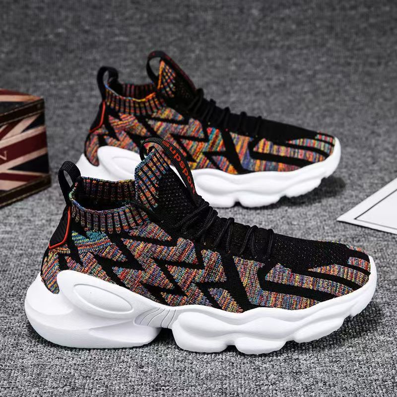 Kvinders Høje Sportssneakers med Strikketeknologi Moderne Design 2