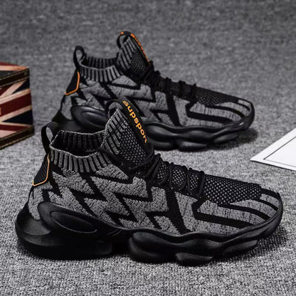 Kvinders Høje Sportssneakers med Strikketeknologi Moderne Design 6