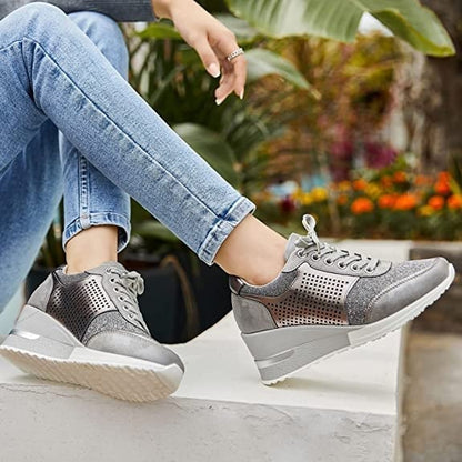 Kvinders Højhælede Sneakers Kile 4