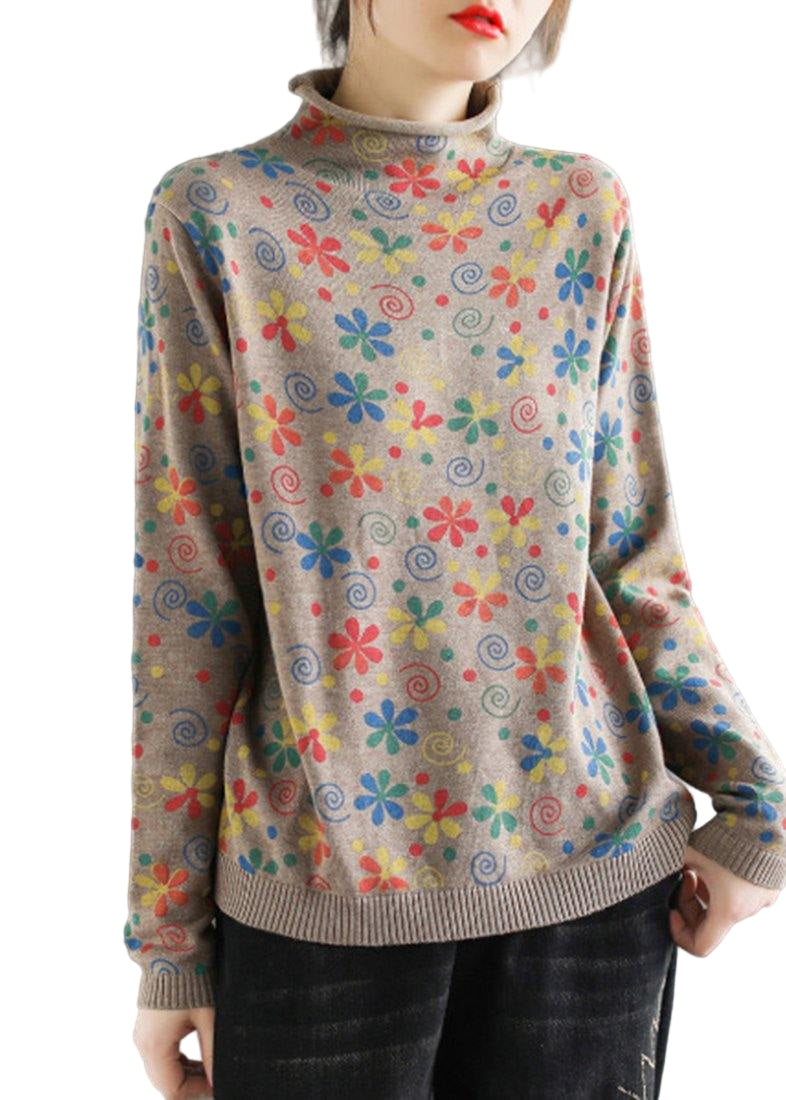Kvinders Højhalset Sweater Top 0