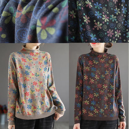 Kvinders Højhalset Sweater Top 4