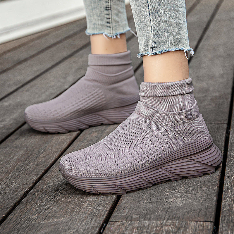 Kvinders Højstrikkede Sneakers med Komfortabel Fodseng 1