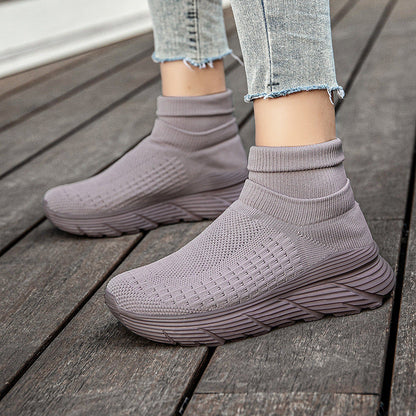Kvinders Højstrikkede Sneakers med Komfortabel Fodseng 1