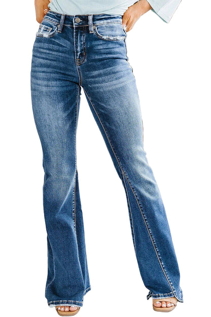 Kvinders Højtaljede Jeans Flare 0