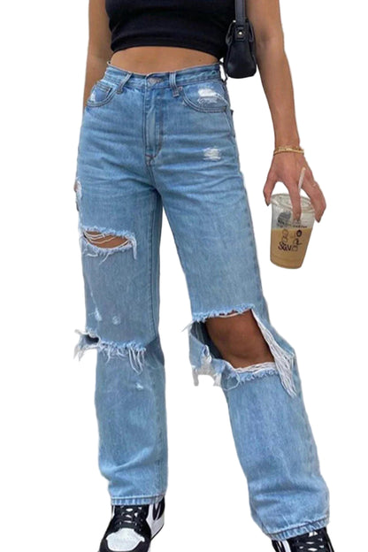 Kvinders Højtaljede Jeans Trendy 0