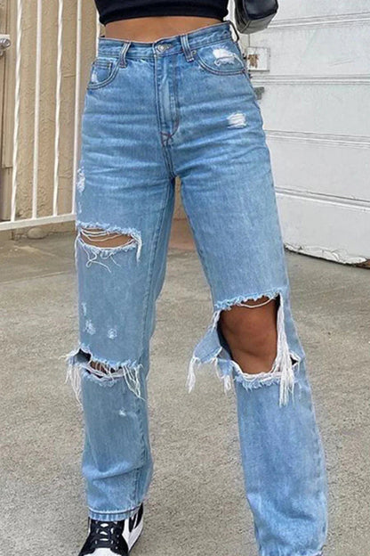 Kvinders Højtaljede Jeans Trendy 1