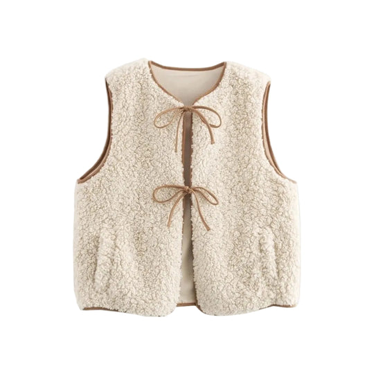 Kvinders Hyggevest Med Bindefront Casual 0