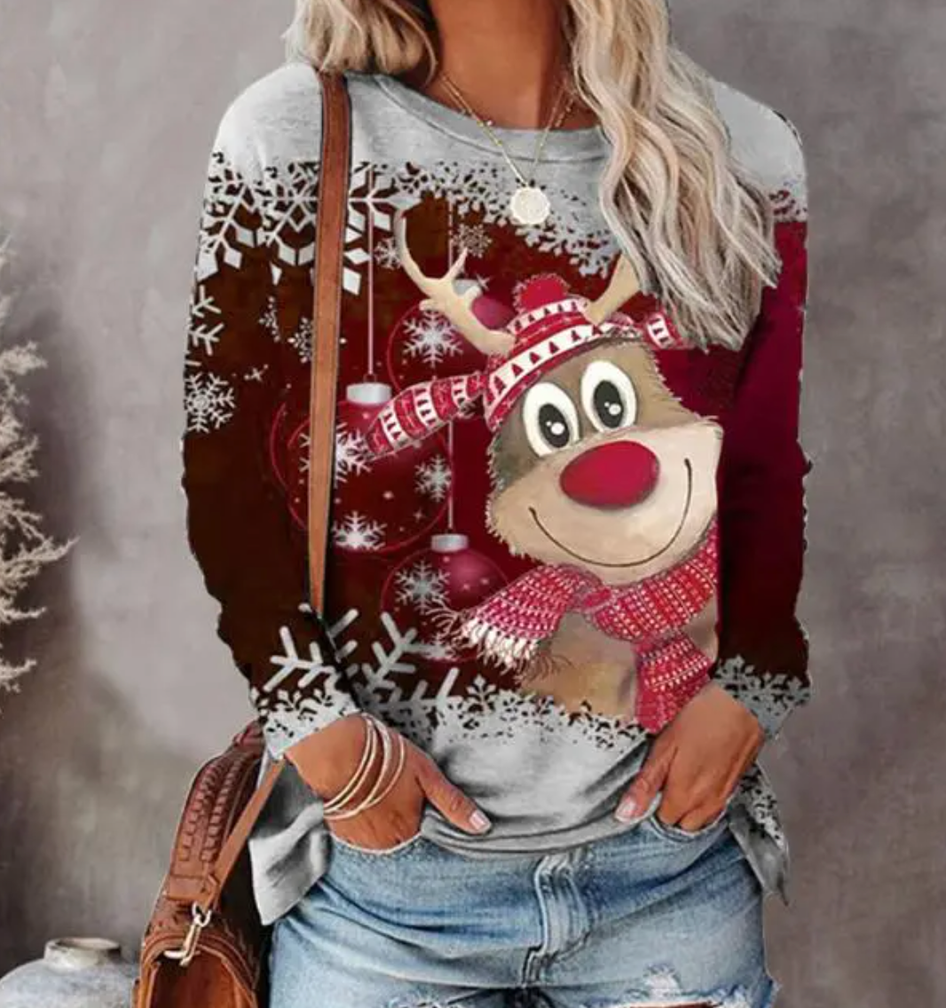 Kvinders Julesweater Festlig 1