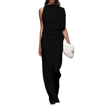 Kvinders Jumpsuit Asymmetrisk Høj Krave 3