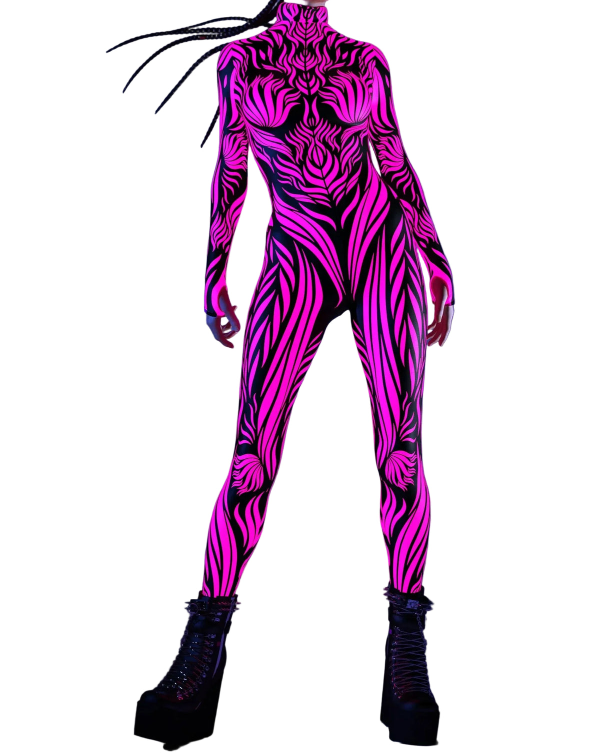 Kvinders Jumpsuit Cyberpunk Stil Med 3D-Maling 0