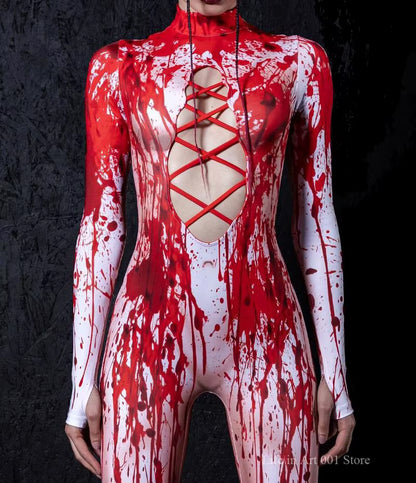 Kvinders Jumpsuit Futuristisk Cyberpunk Design til Fest 0