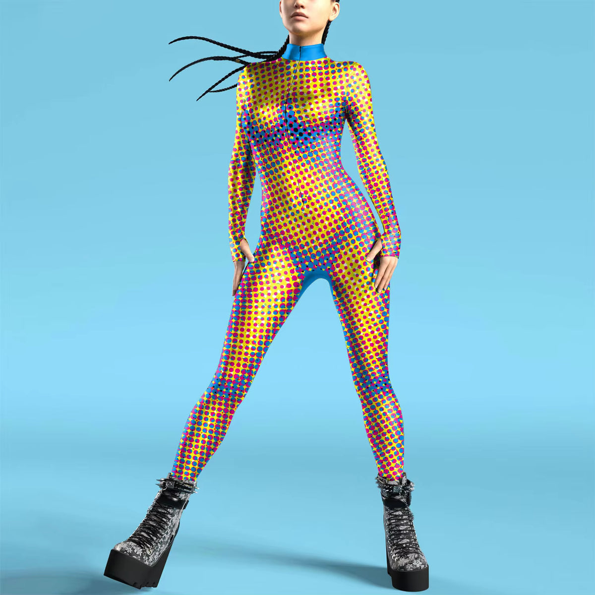 Kvinders Jumpsuit Futuristisk Punk Robot Stil 16