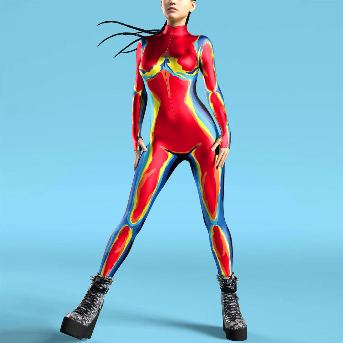 Kvinders Jumpsuit Futuristisk Punk Robot Stil 7