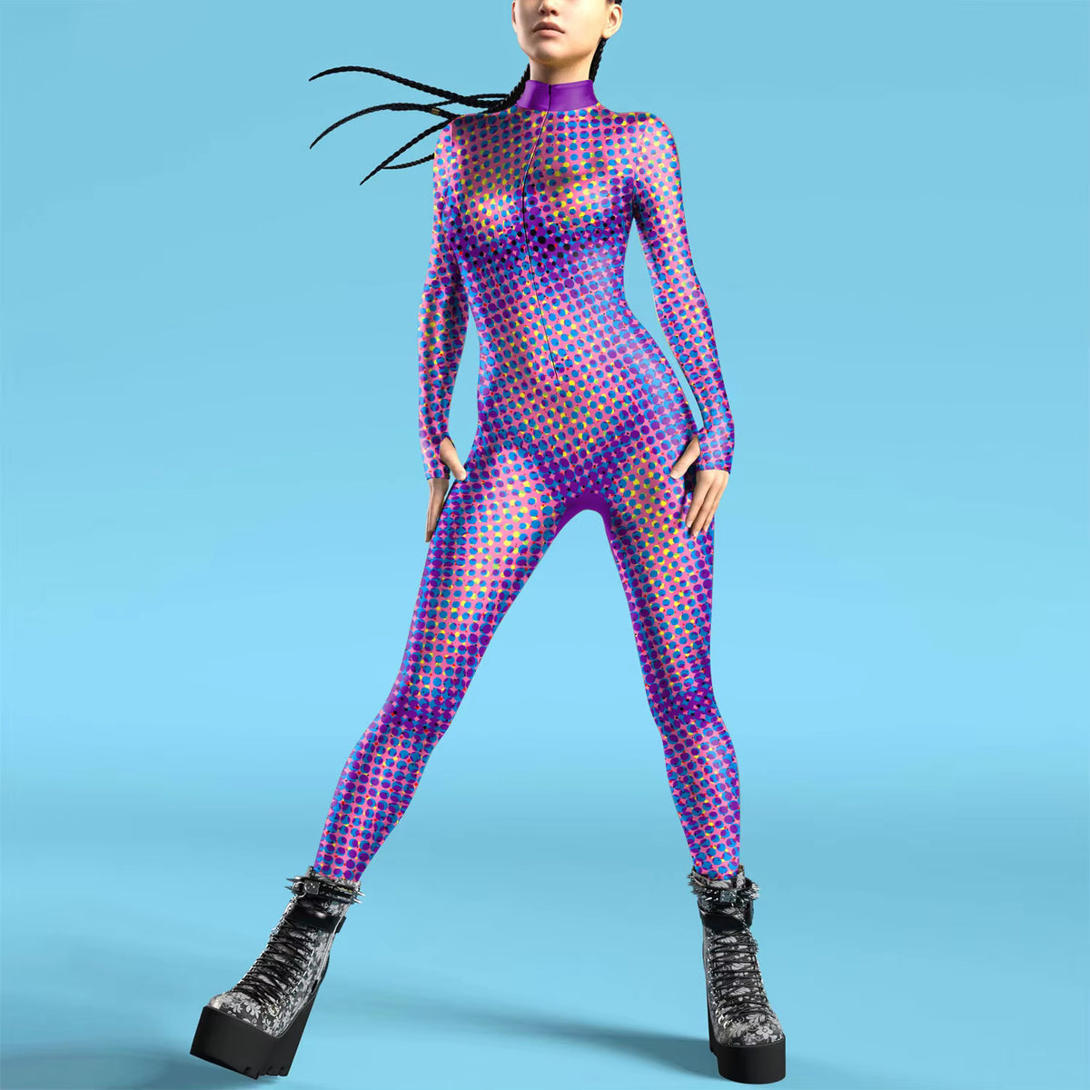 Kvinders Jumpsuit Futuristisk Punk Robot Stil 8
