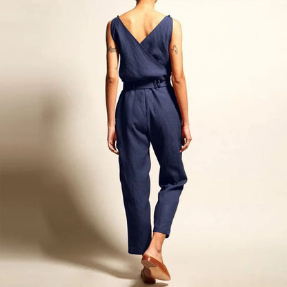 Kvinders Jumpsuit Løs Linnen Stilfuld 1