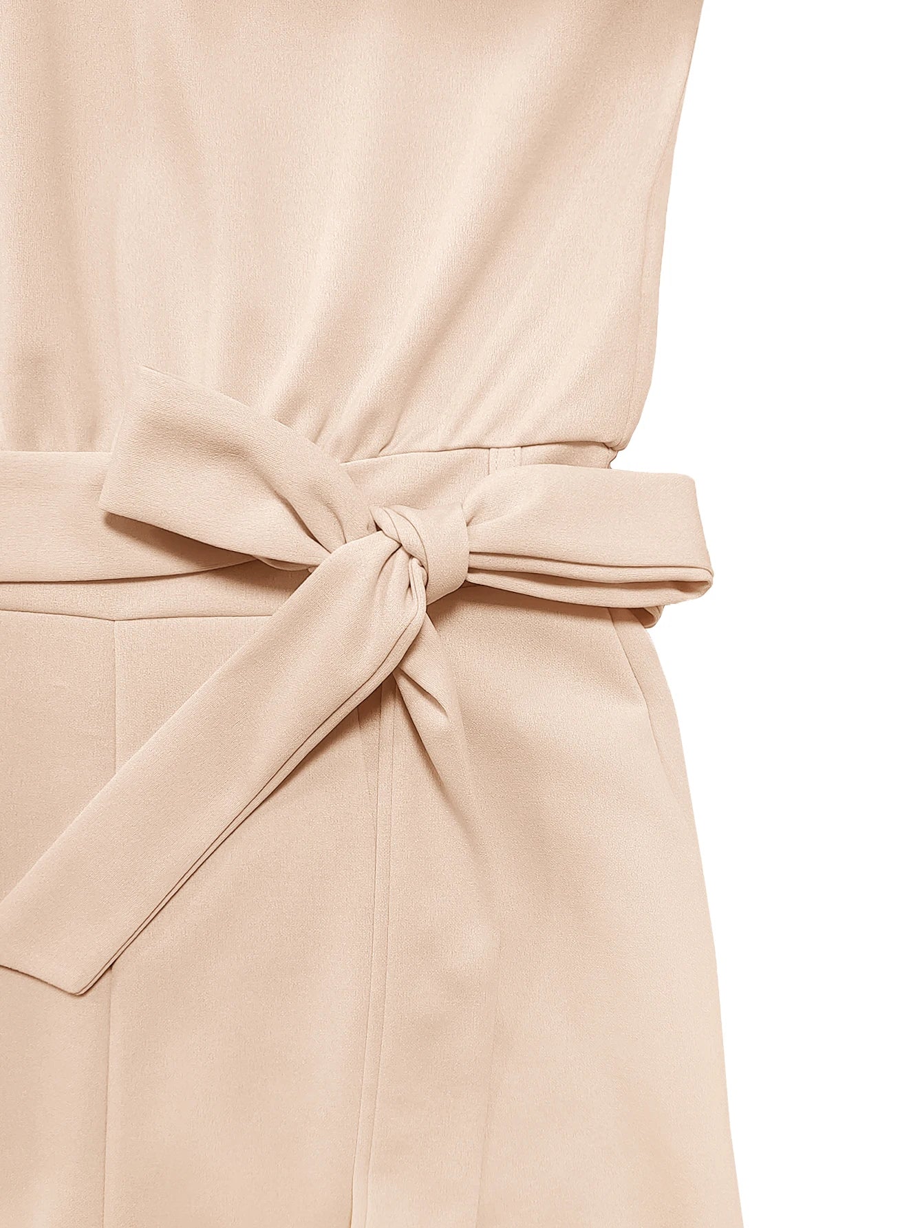 Kvinders Jumpsuit Med Bælte Og Brede Ben Moderne Stil 5
