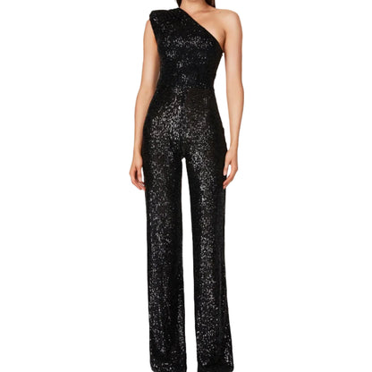 Kvinders Jumpsuit Med Pailletter 0