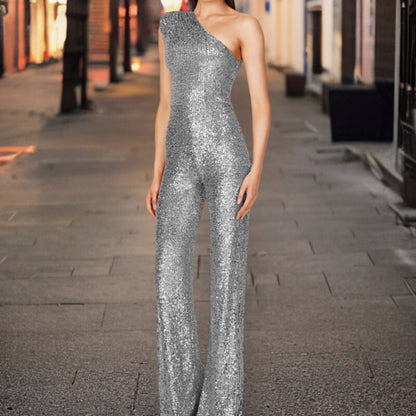 Kvinders Jumpsuit Med Pailletter 10