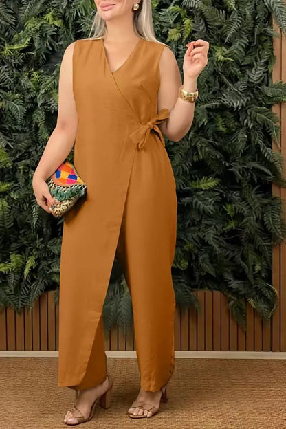 Kvinders Jumpsuit V-hals Casual Stil 11