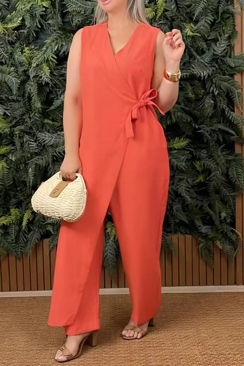 Kvinders Jumpsuit V-hals Casual Stil 9