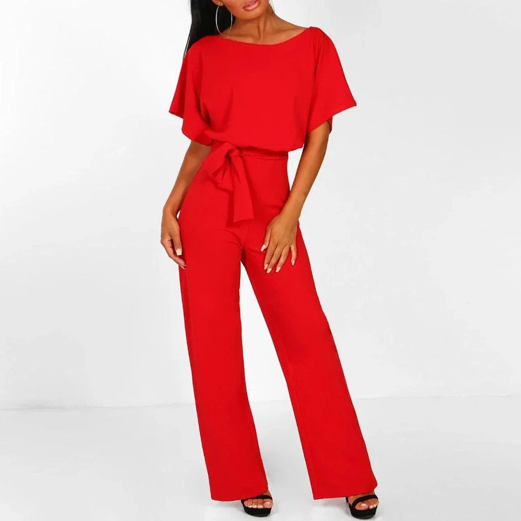 Kvinders Jumpsuit med Bælte Chic Stil 8