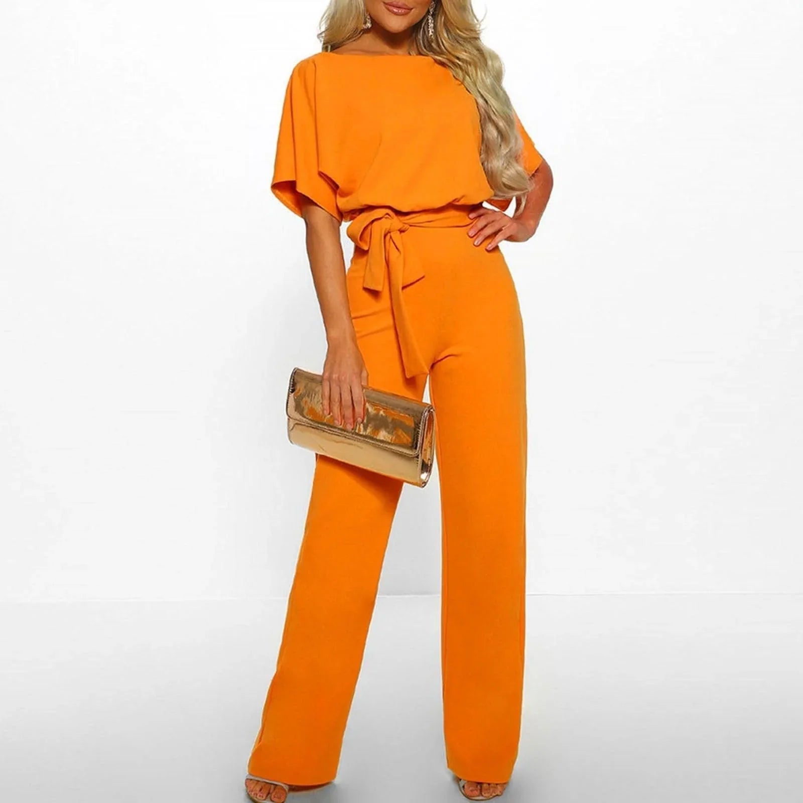 Kvinders Jumpsuit med Bælte Chic Stil 9