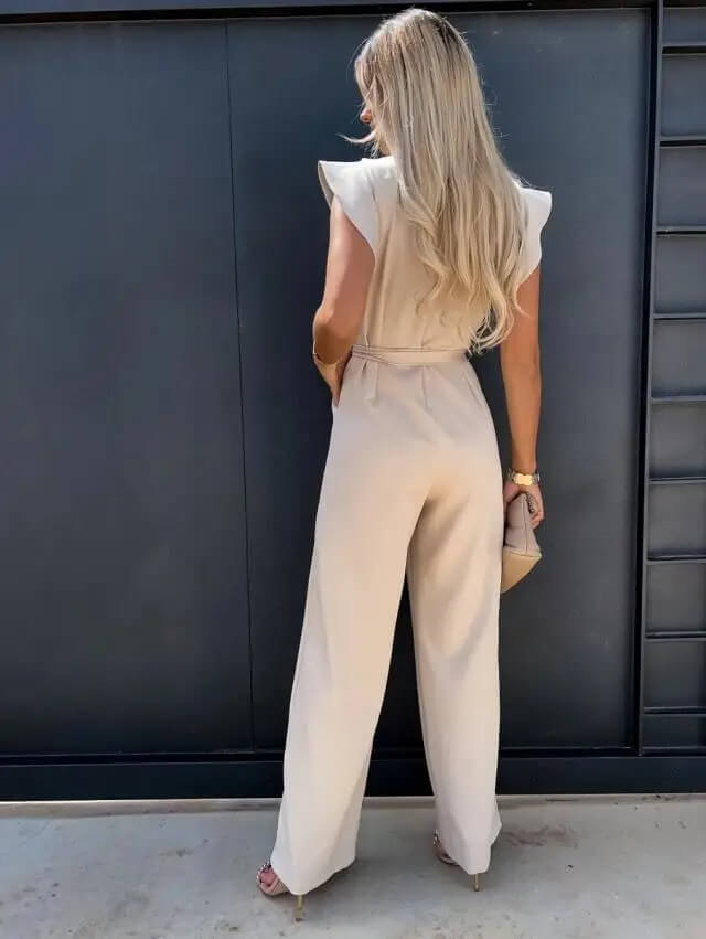 Kvinders Jumpsuit med Flæsede Ærmer 1