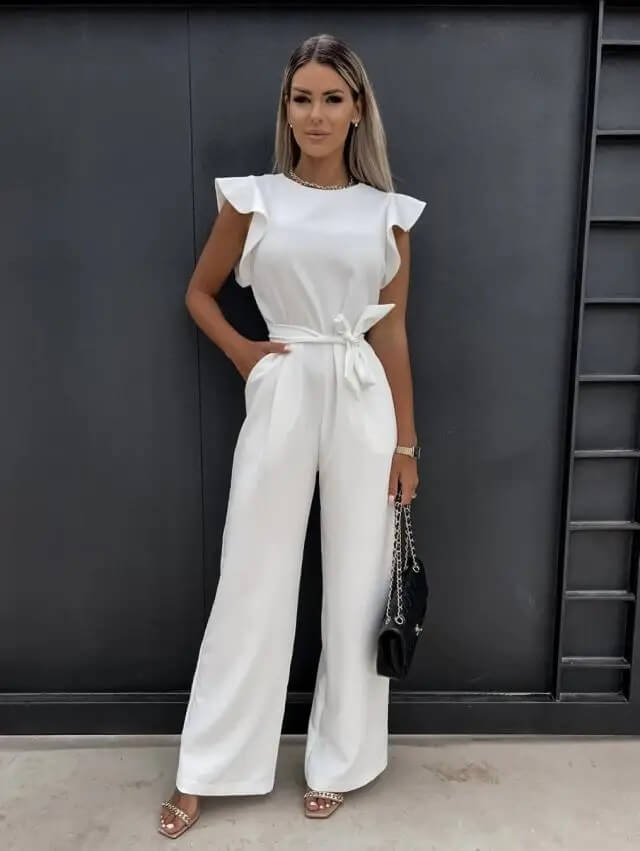 Kvinders Jumpsuit med Flæsede Ærmer 3