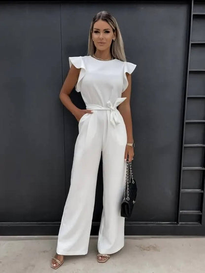 Kvinders Jumpsuit med Flæsede Ærmer 3