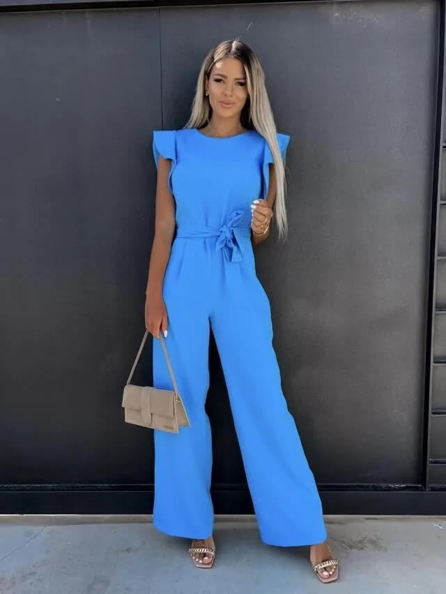 Kvinders Jumpsuit med Flæsede Ærmer 8