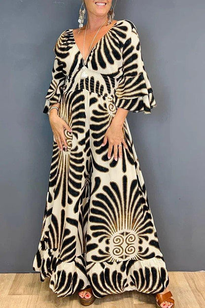 Kvinders Jumpsuit med Flæser og Blomsterprint 1