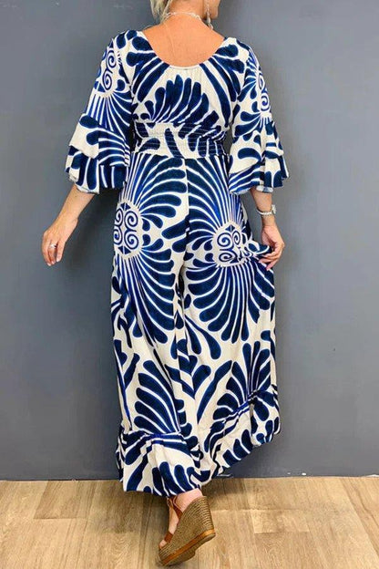 Kvinders Jumpsuit med Flæser og Blomsterprint 2