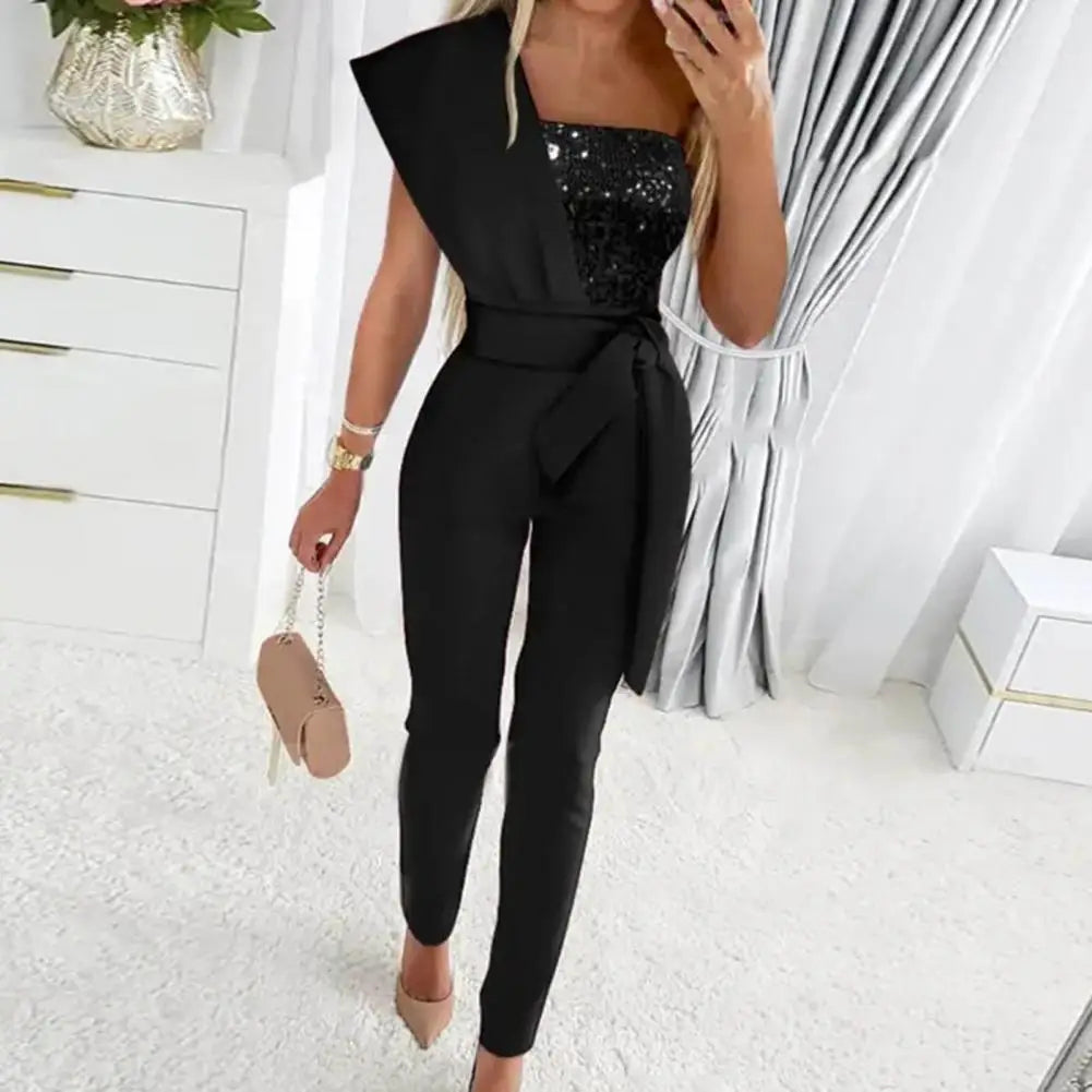 Kvinders Jumpsuit med Patchwork Design 1
