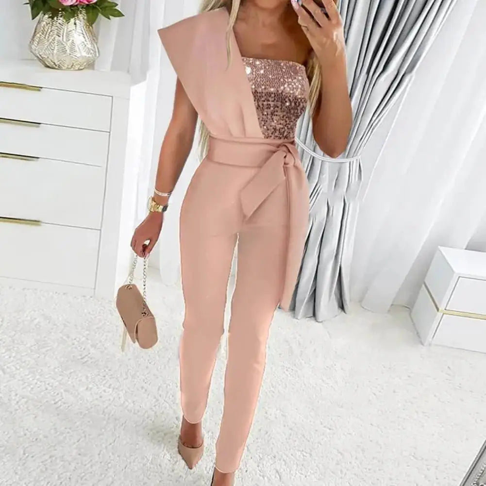 Kvinders Jumpsuit med Patchwork Design 3