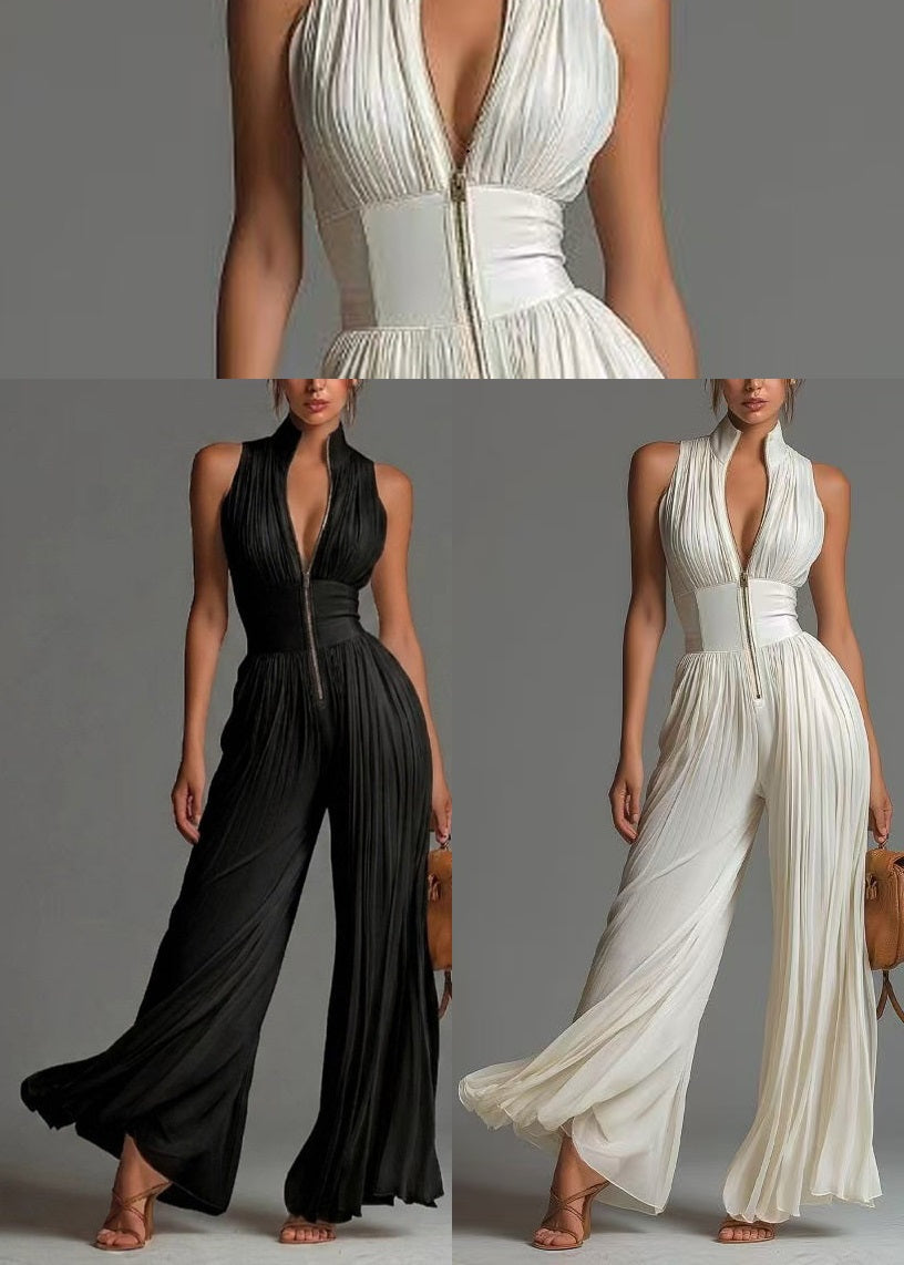 Kvinders Jumpsuit med Print og Lynlås 4