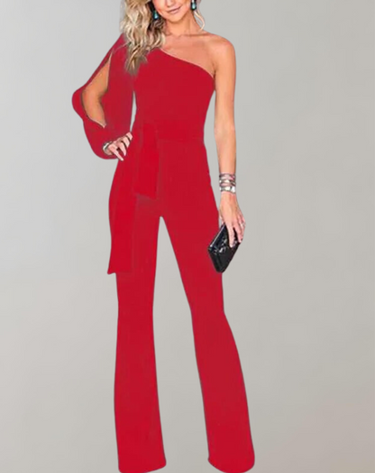 Kvinders Jumpsuit med Sløjfebælte 7