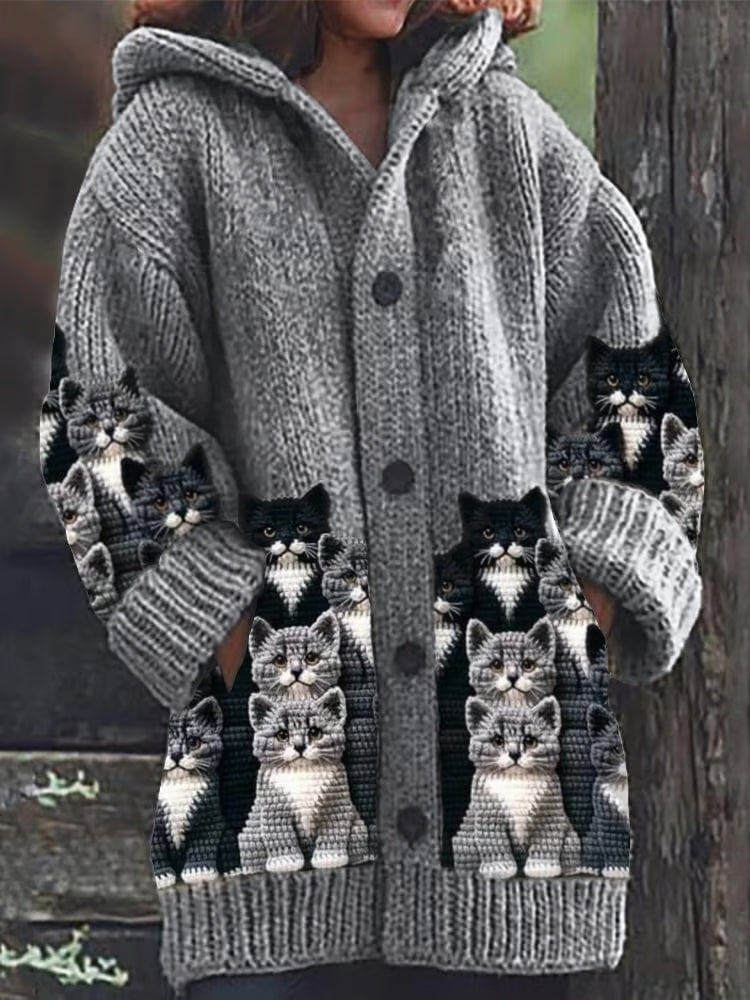 Kvinders Kattecardigan Finurlig Stil 3