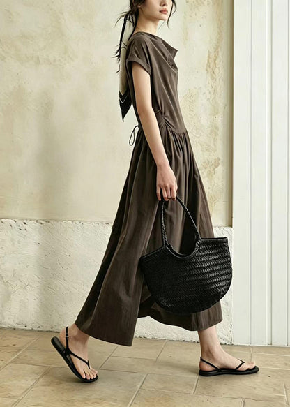Kvinders Kjole med Cowl Hals og Rynket Design 2