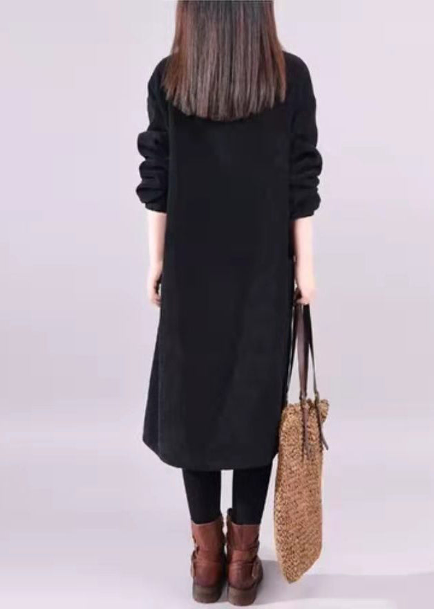 Kvinders Kjole med Turtle Neck og Patchwork Design 3