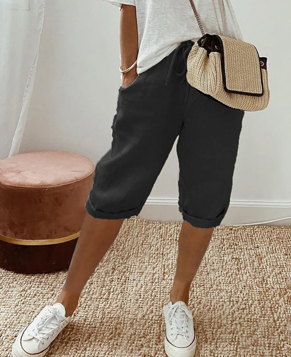 Kvinders Knælange Shorts Casual 4